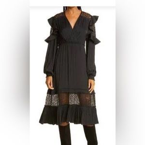 Haute Hippie Paige cross-front midi dress